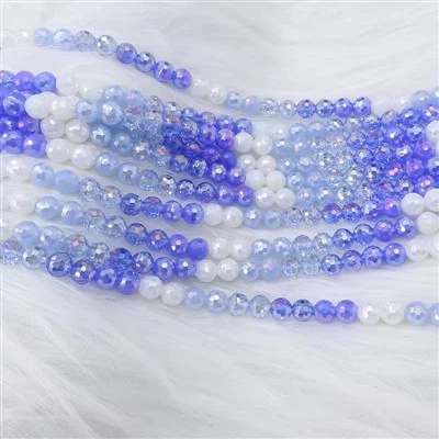 8 mm runde Glasperlenstränge